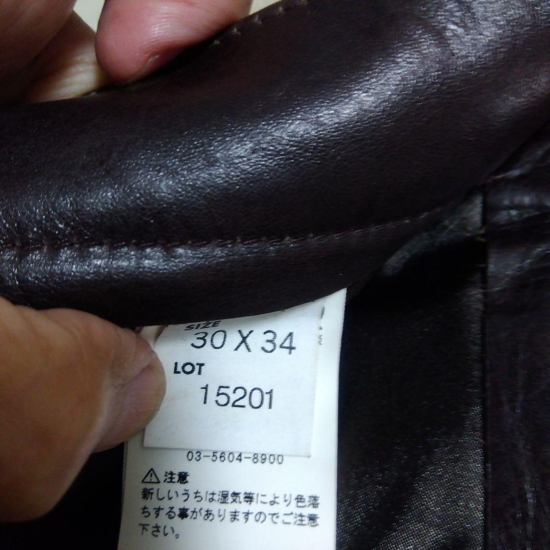 Lee こげ茶　レザー　ライダース　パンツ　新品　未使用