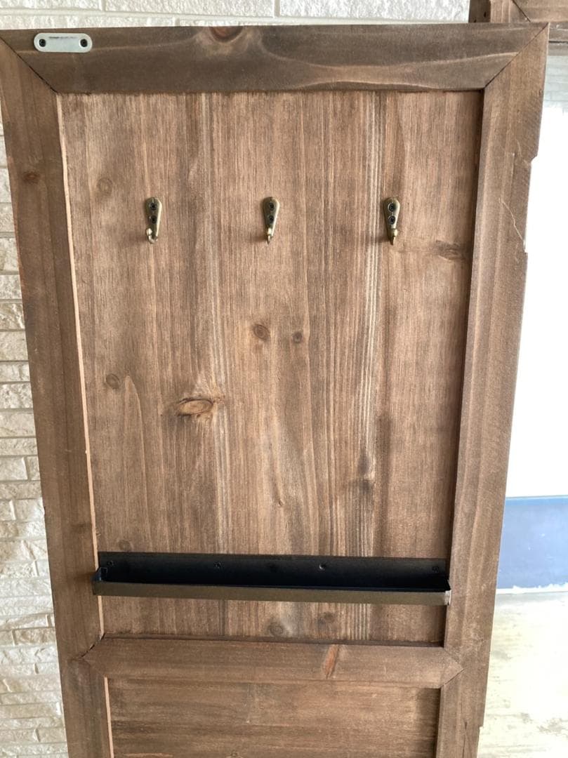 アンティーク スタンドミラー 姿見 ドア風 木製 扉付き ヴィンテージ  鏡