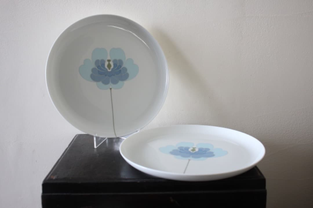 ローゼンタール　センチュリーブルーフラワー　１００周年　２６cmプレート　ペア