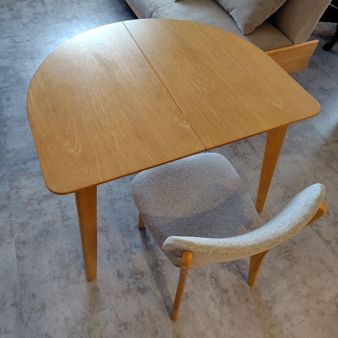 天然木変形ダイニングテーブル(椅子別売り)