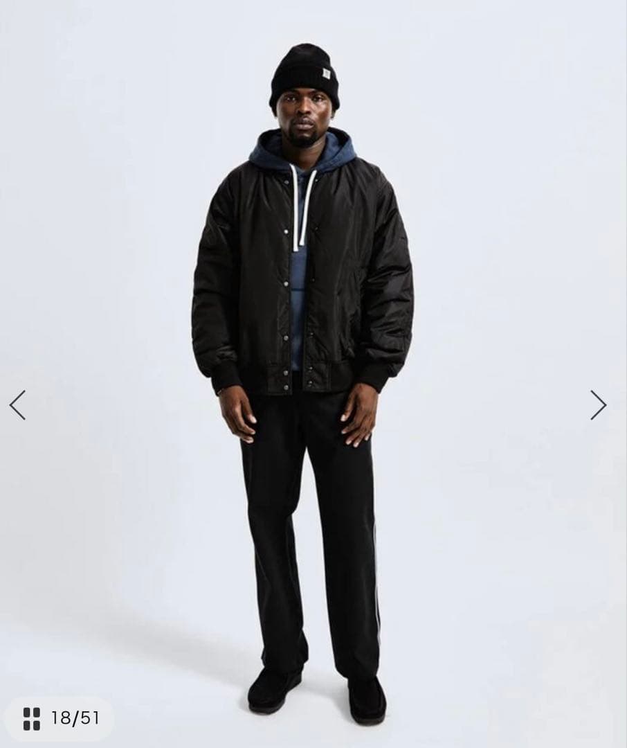 ジャケット・アウター REIGNING CHAMP SATIN STADIUM JACKET MA-1