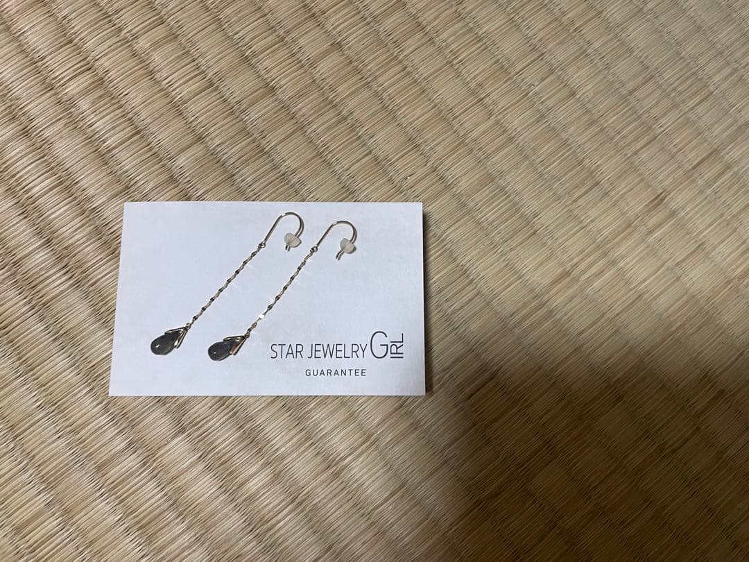 【限定お値下げ】STAR JEWELRY K10ゴールド ラブラドライト ピアス