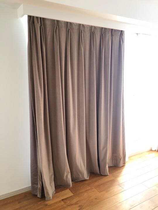 ベルベット　3mロング　カーテン　遮光　２枚セット