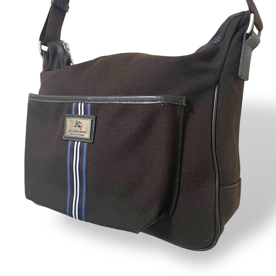 極美品 バーバリー ブラックレーベル ショルダーバッグ 斜め掛け 茶色