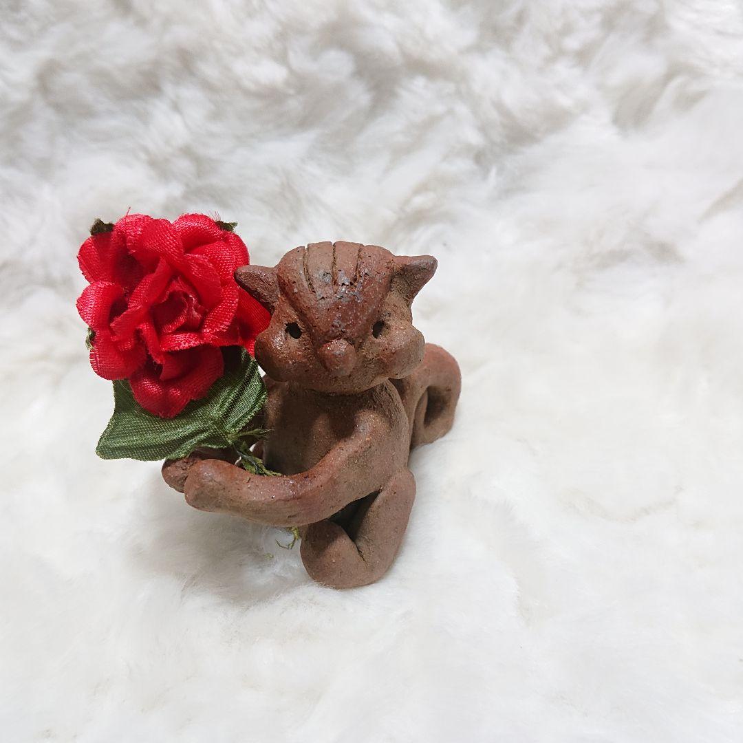 【2461】抱っこリス…備前焼