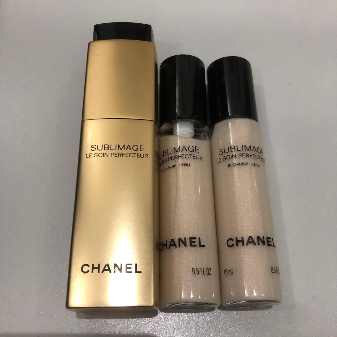 シャネル　サブリマージュ　ルソワン　ペルフェクトゥール　本体と中身、リフィル２本