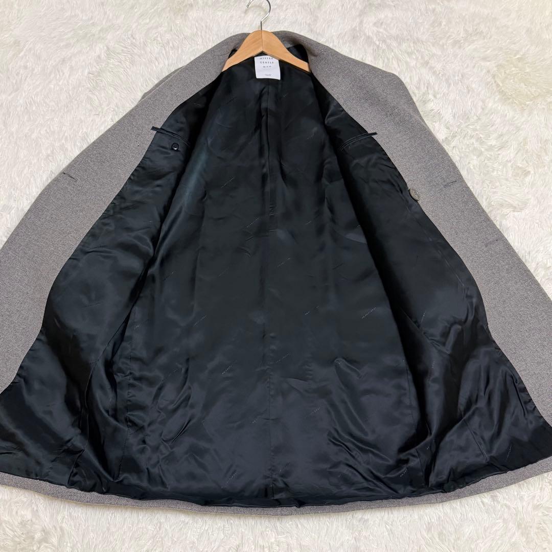 【未使用に近い】ミスタージェントルマン　チェスターコート　ダブル　グレー　S