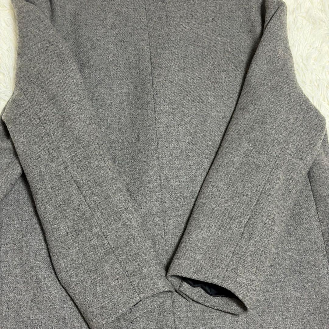 【未使用に近い】ミスタージェントルマン　チェスターコート　ダブル　グレー　S