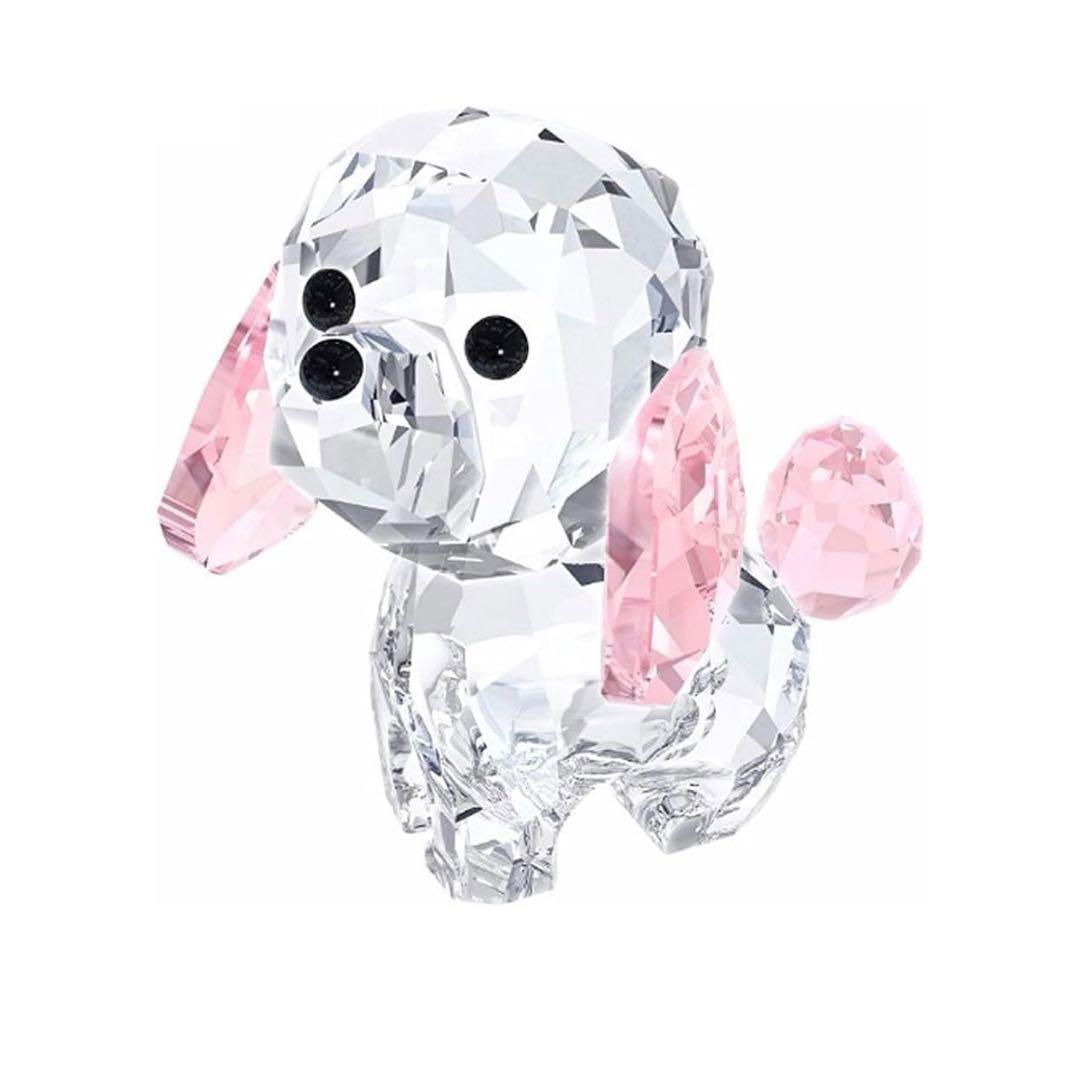 【新品未使用】スワロフスキー　パピー　ロージー　プードル　クリスタルベース付き