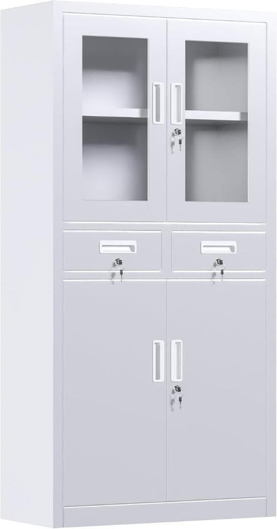 送料無料　SUPEERスチール書庫 鍵付き書庫 鍵付きキャビネット