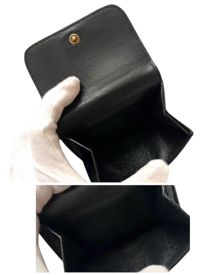 美品✨ BALENCIAGAバレンシアガ三つ折り財布593813黒ブラック