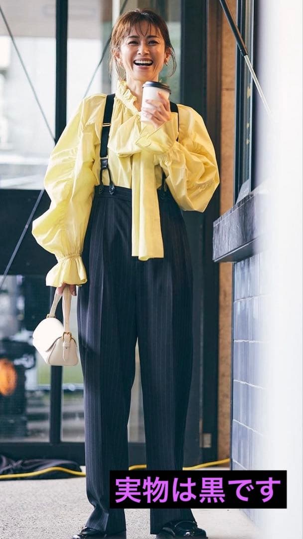 芸能人多数愛用【未使用】カレンソロジー サスペンダーパンツ　黒