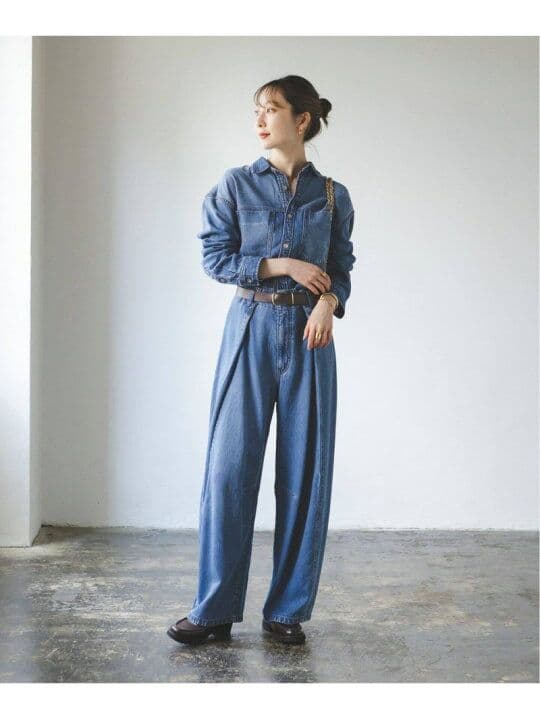 新品！NOBLE スージングデニムフォルムタックパンツ ノーブル　IENA