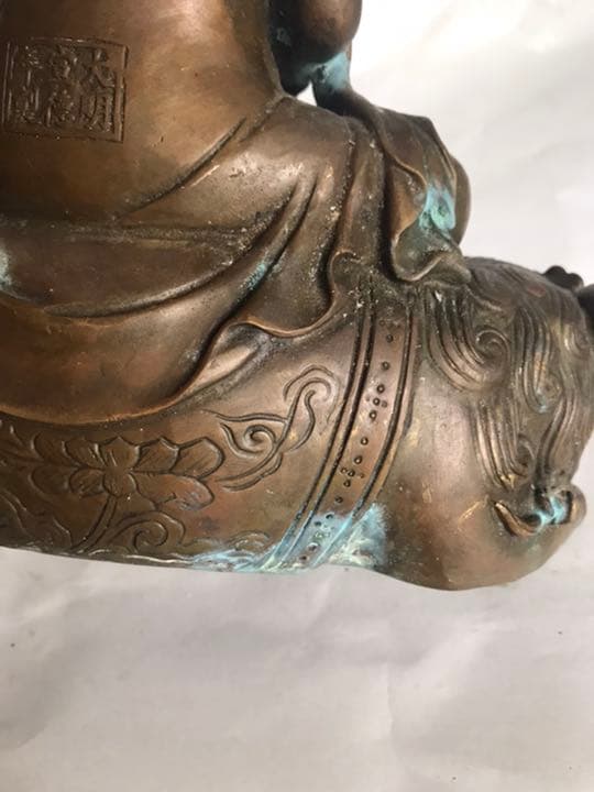 佛像古董，「大明宣德年製」在銘，高2⃣️9⃣️cm，重3800克