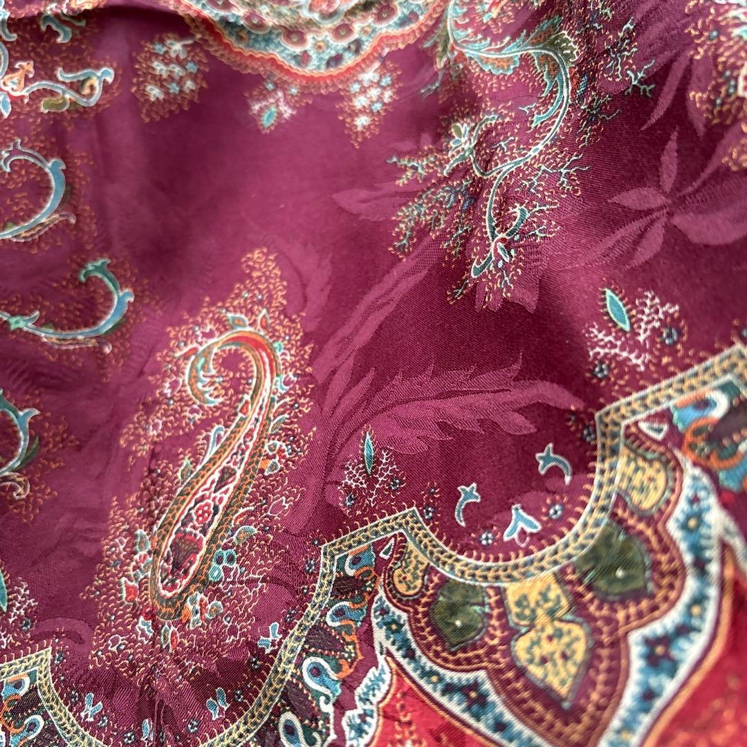 ラルフローレン　シルク　スカーフ　ペイズリー　RALPH LAUREN SILK