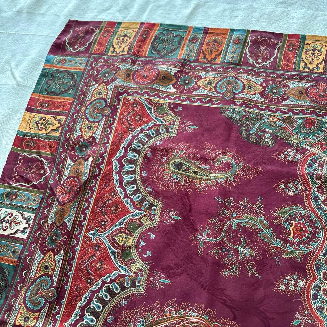 ラルフローレン　シルク　スカーフ　ペイズリー　RALPH LAUREN SILK