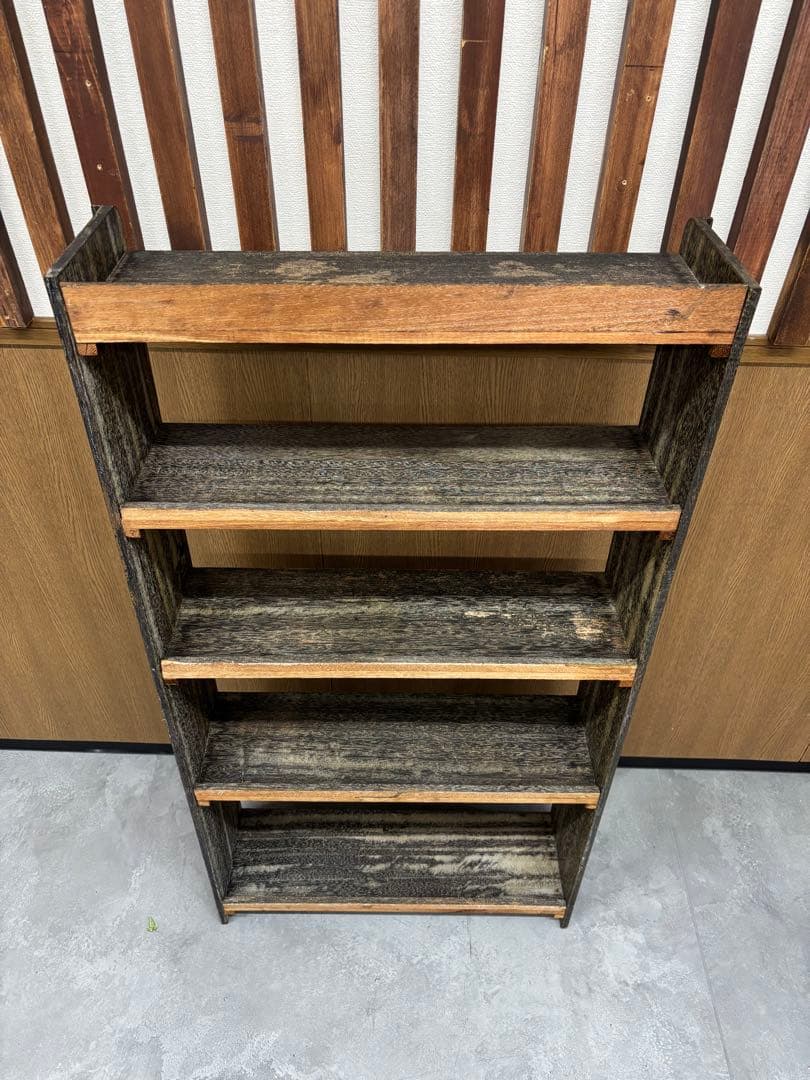木製 5段ラック 本棚 ヴィンテージ レトロ 古道具 レトロ インテリア