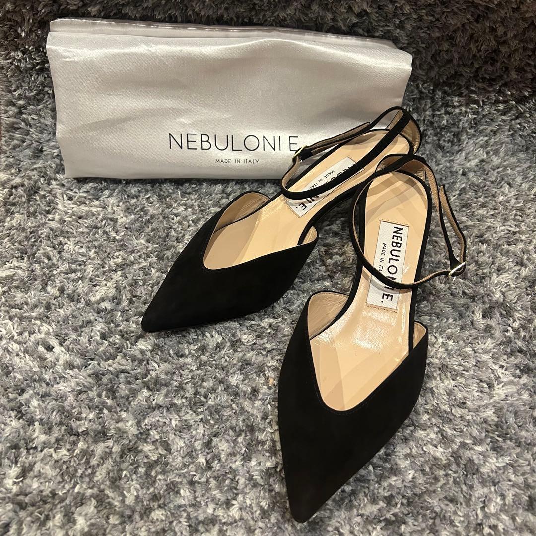 【未使用美品】ネブローニ　アンクルストラップパンプス ブラック　37