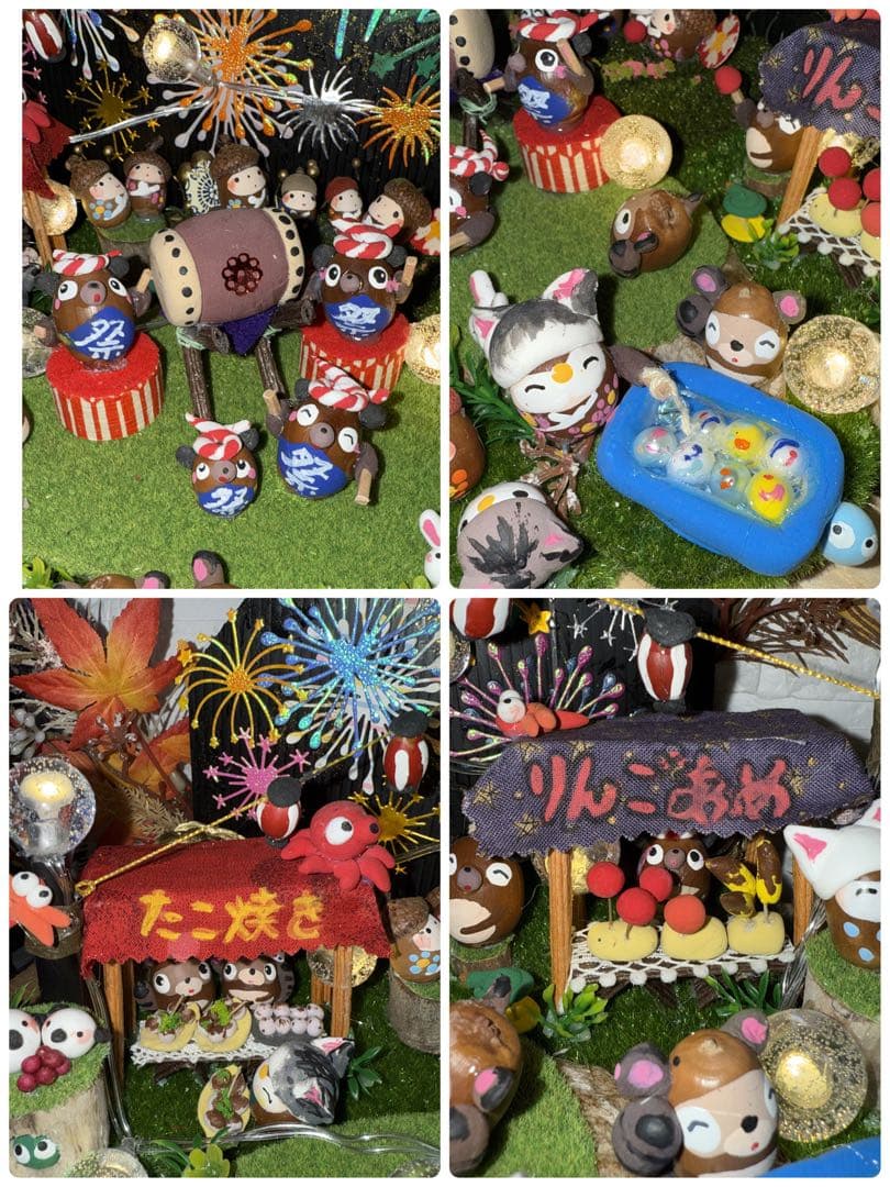 どんぐりアート♡花火大会オブジェ♡
