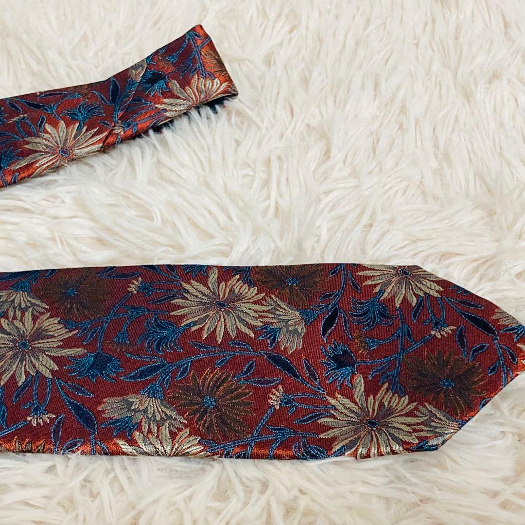 Paul Smith ポールスミス　シルク100% 花柄　ネクタイ フラワー