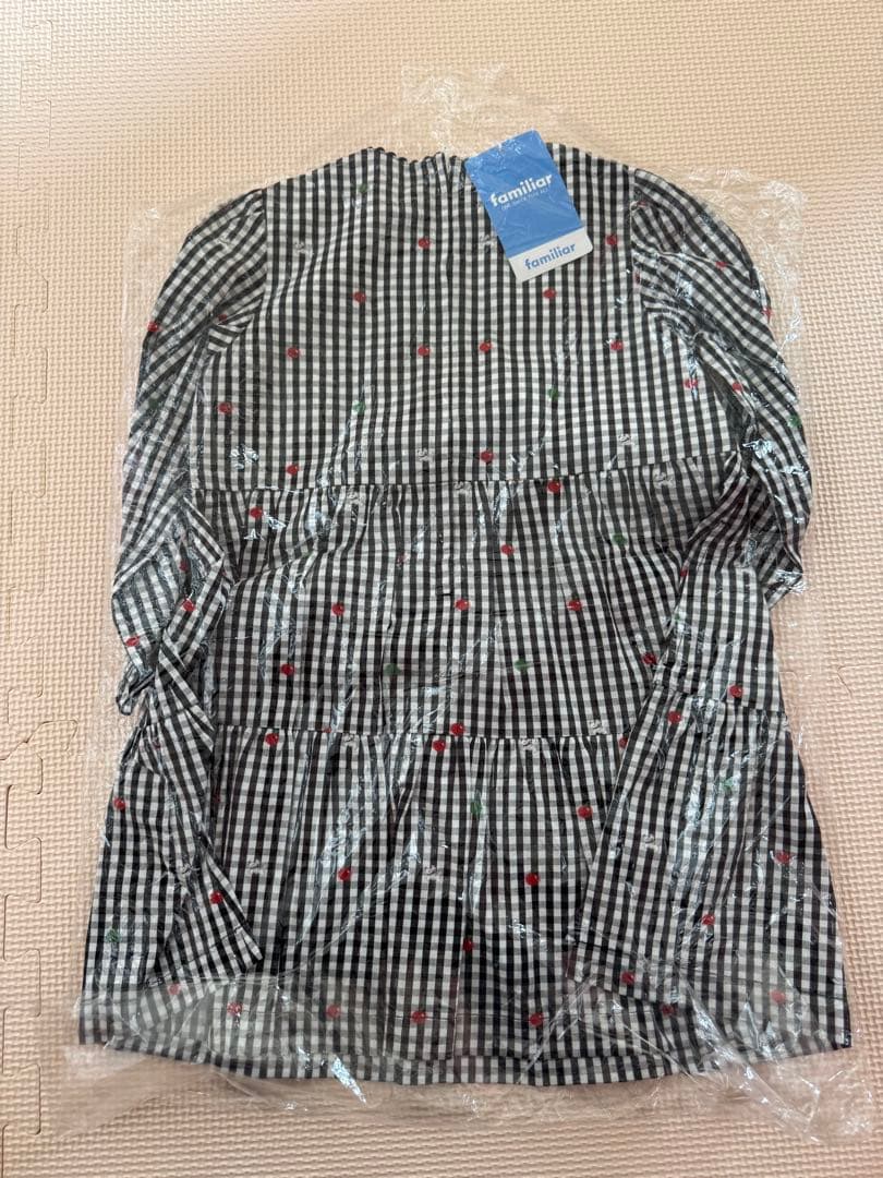 新品未使用familier チェック柄 ワンピース 100