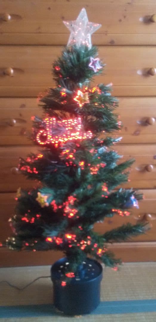 ★ファイバー 色が変わり回転する クリスマスツリー★