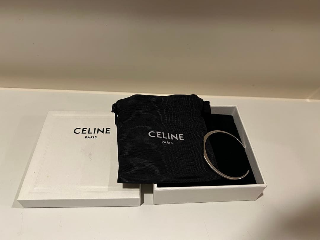 CELINE パイソン バングル シルバー