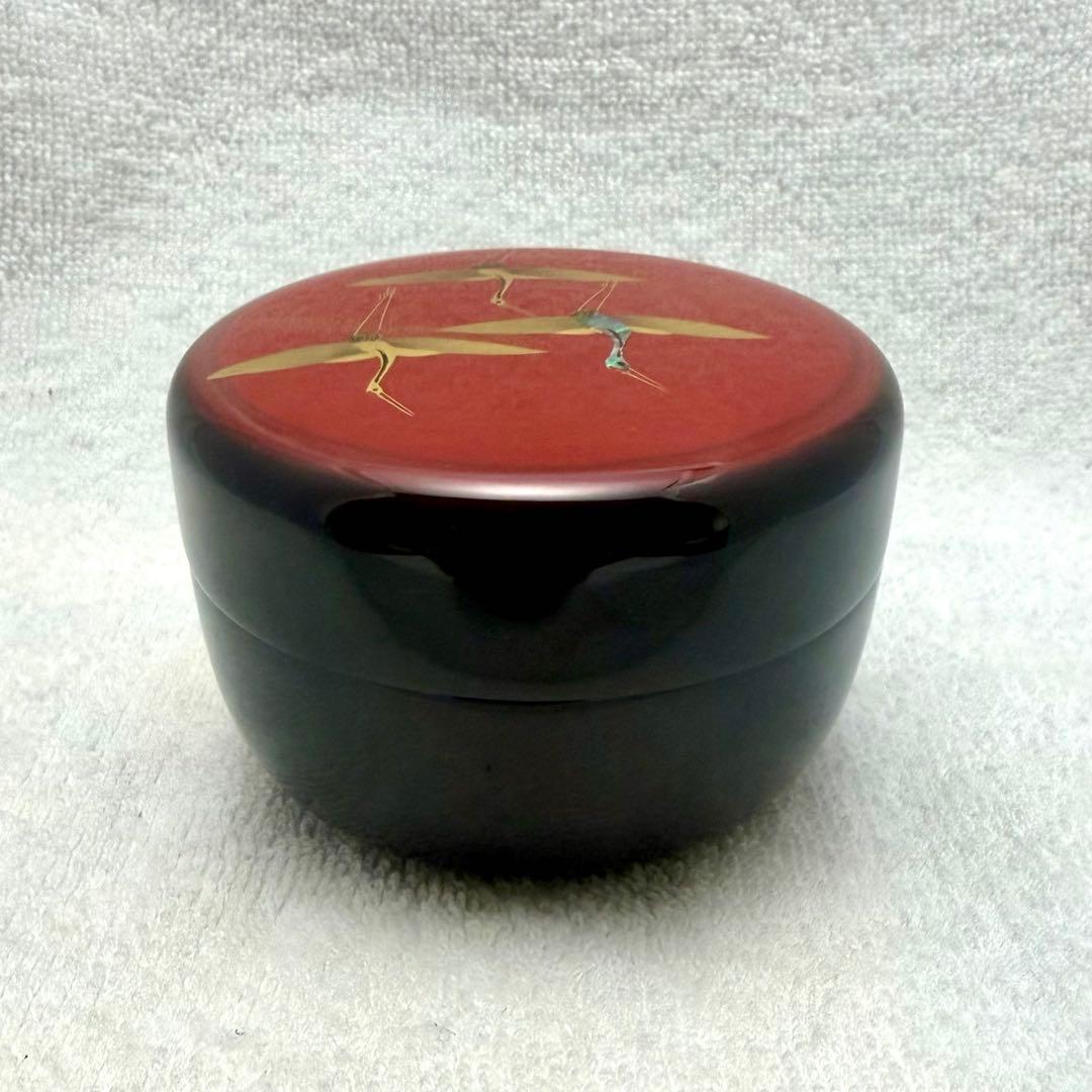 茶道具 平棗 日の出 鶴蒔巻 宗景作【匿名配送】