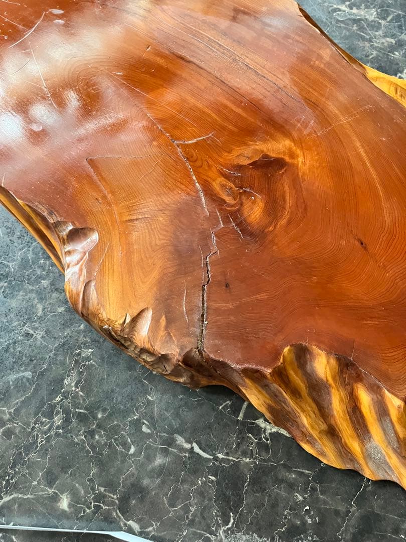 一枚板、天然木台座、102センチ、座卓天板、天板板、ケヤキ台座、鑑賞台、展示台