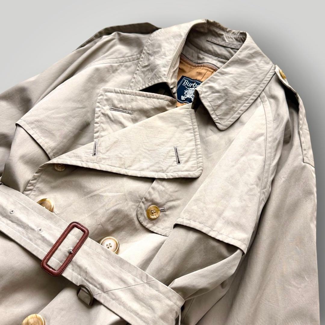 着丈111 バーバリー ライナー ベルト付 トレンチコート ノバチェック カーキ