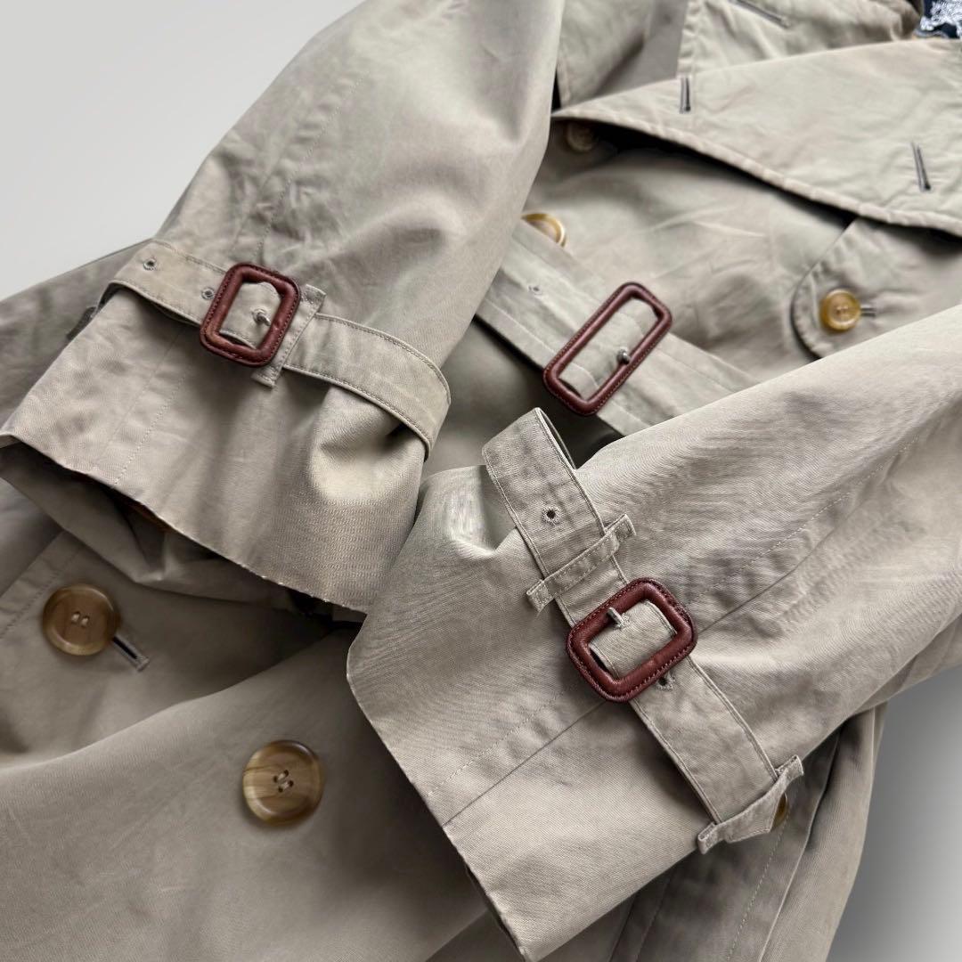 着丈111 バーバリー ライナー ベルト付 トレンチコート ノバチェック カーキ