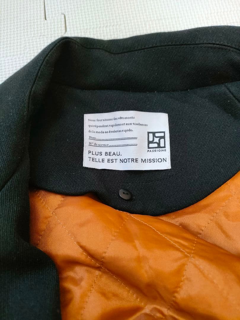 パシオーネ　ブラック　サイズ38　WARM素材 トレンチコート