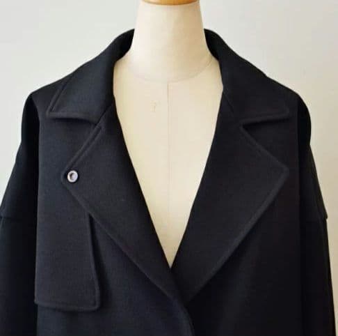 パシオーネ　ブラック　サイズ38　WARM素材 トレンチコート