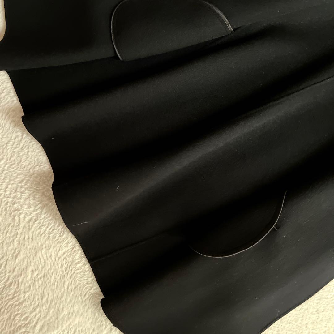 極美品✨マックスマーラ クチートアマーノ ダブルブレスト リバーコート 黒 42