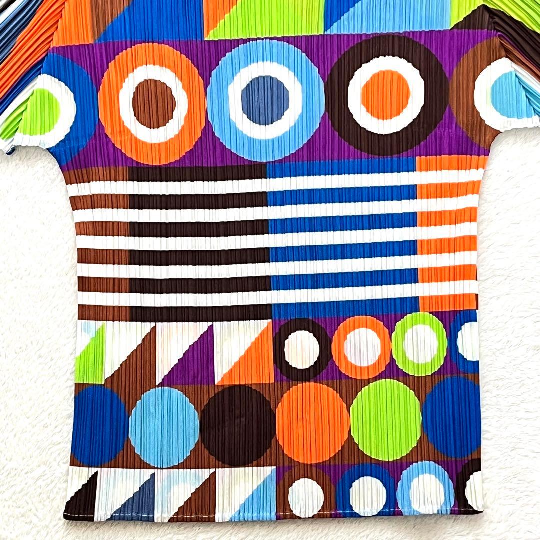 プリーズプリーズ　トップス　半袖　マルチカラー　サイズ３