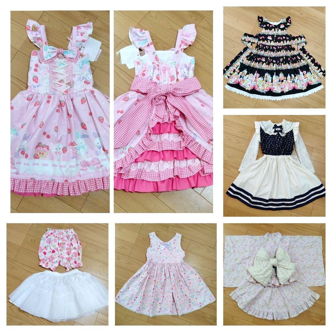 【未使用含む】ハンドメイド ワンピース＆浴衣＆ドロワーズ＆パニエ 7点セット