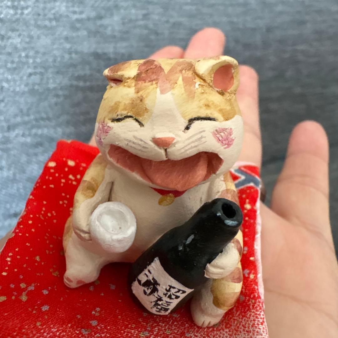 作家　もりわじんさん　猫　招き猫