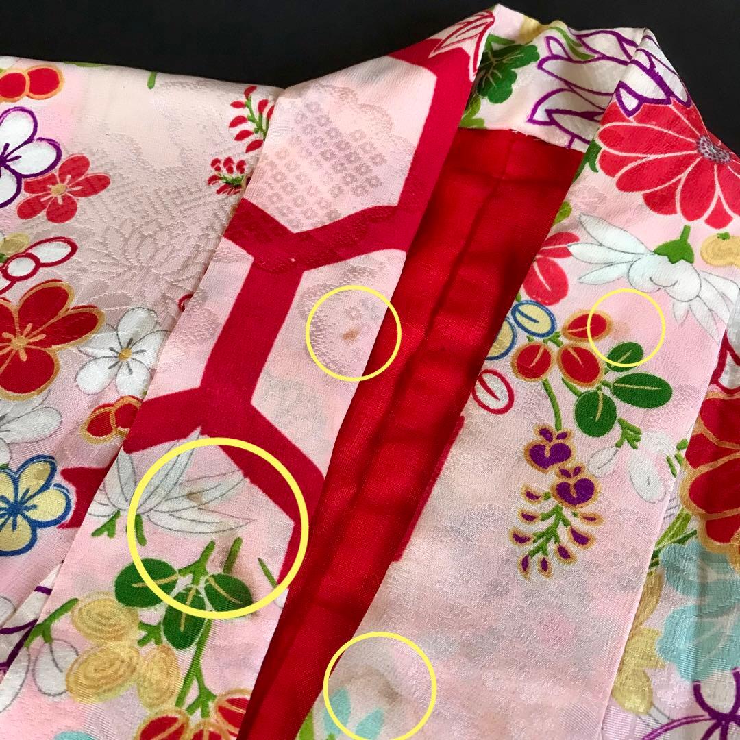 正絹 アンティーク着物 七五三 レトロ着物 古典柄