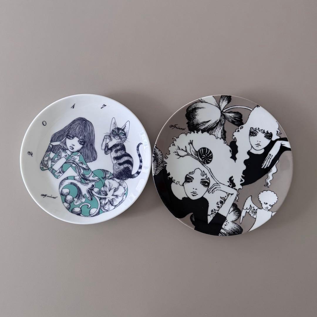 (ポストカード付)宇野亜喜良 お皿2枚セット