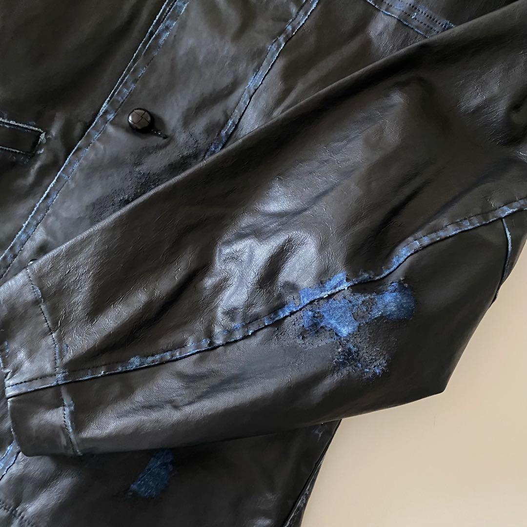 25ss doublet レザーコーティングデニムジャケット ダブレット