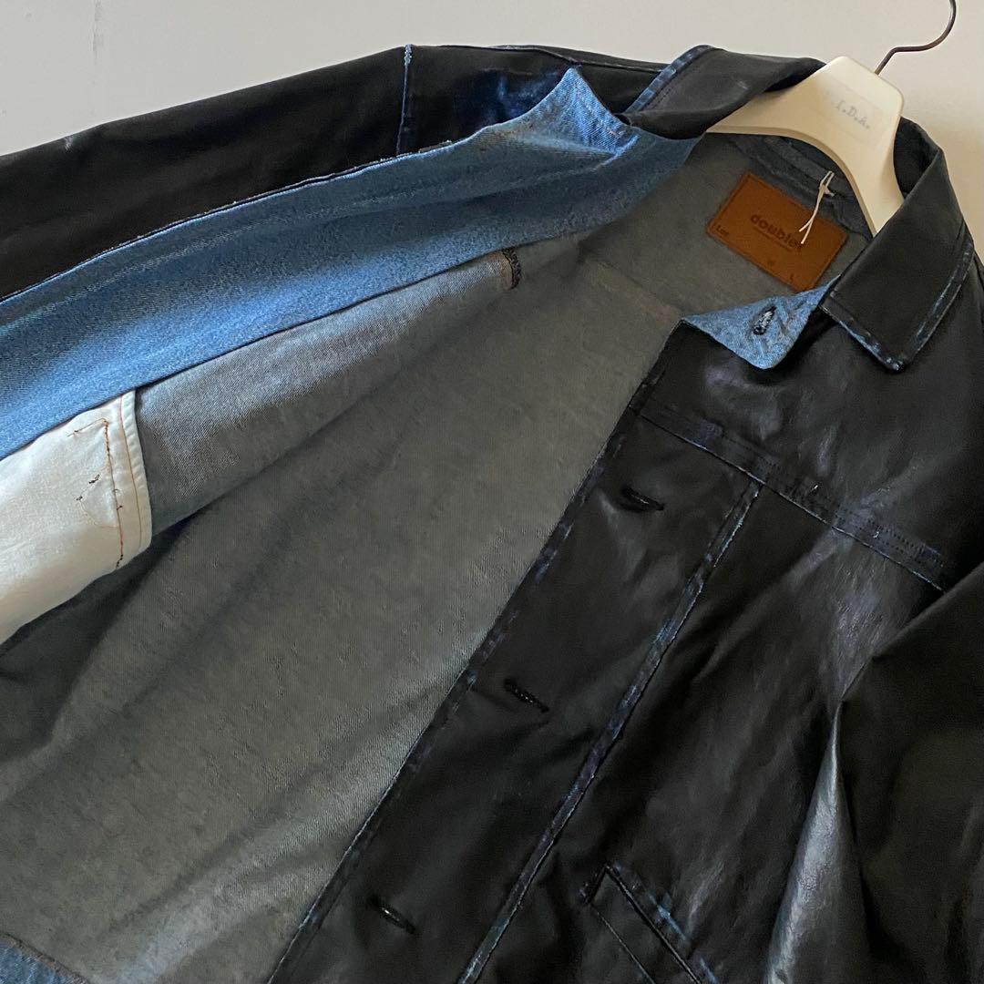 25ss doublet レザーコーティングデニムジャケット ダブレット
