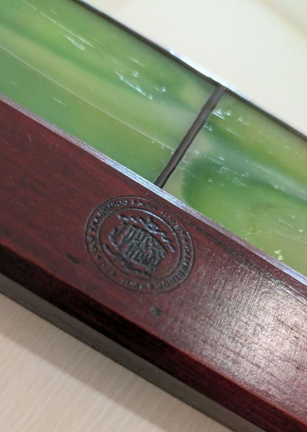 ウォールミラー　アメリカ製 ステンドグラス装飾