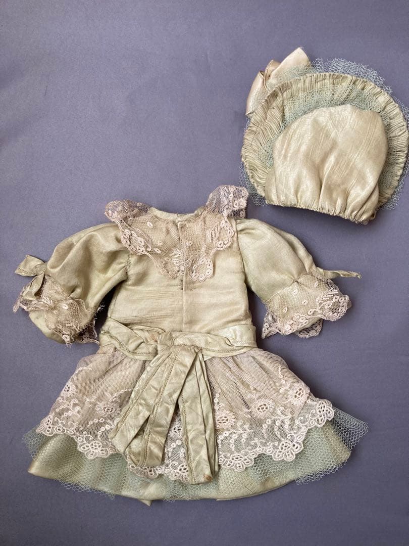 アンティークドール ドレス ボネ ビスクドール