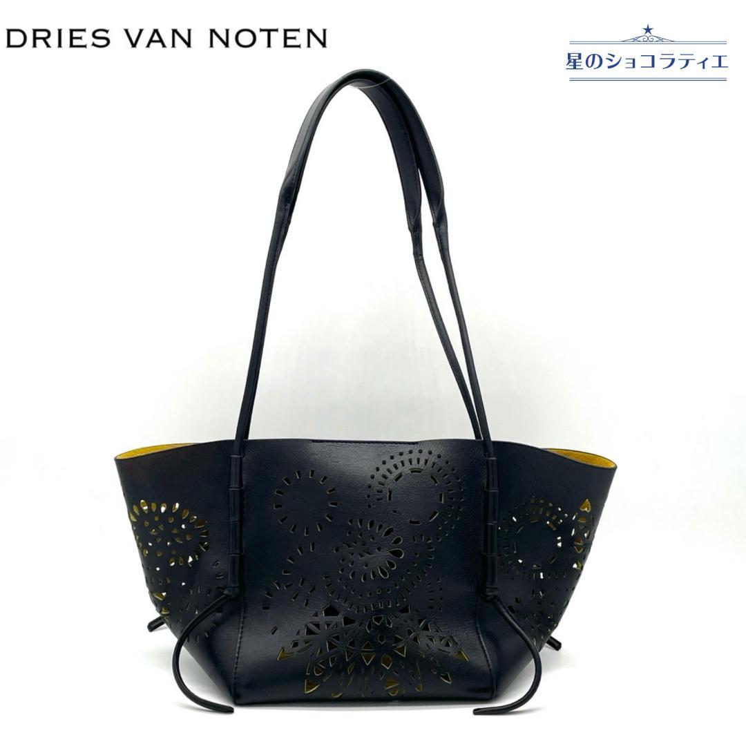 DRIES VAN NOTEN レザー トートバッグ ショルダー ブラック