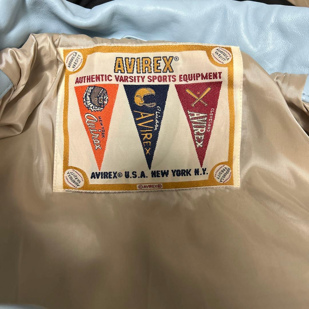 AVIREX 水色 レザージャケット