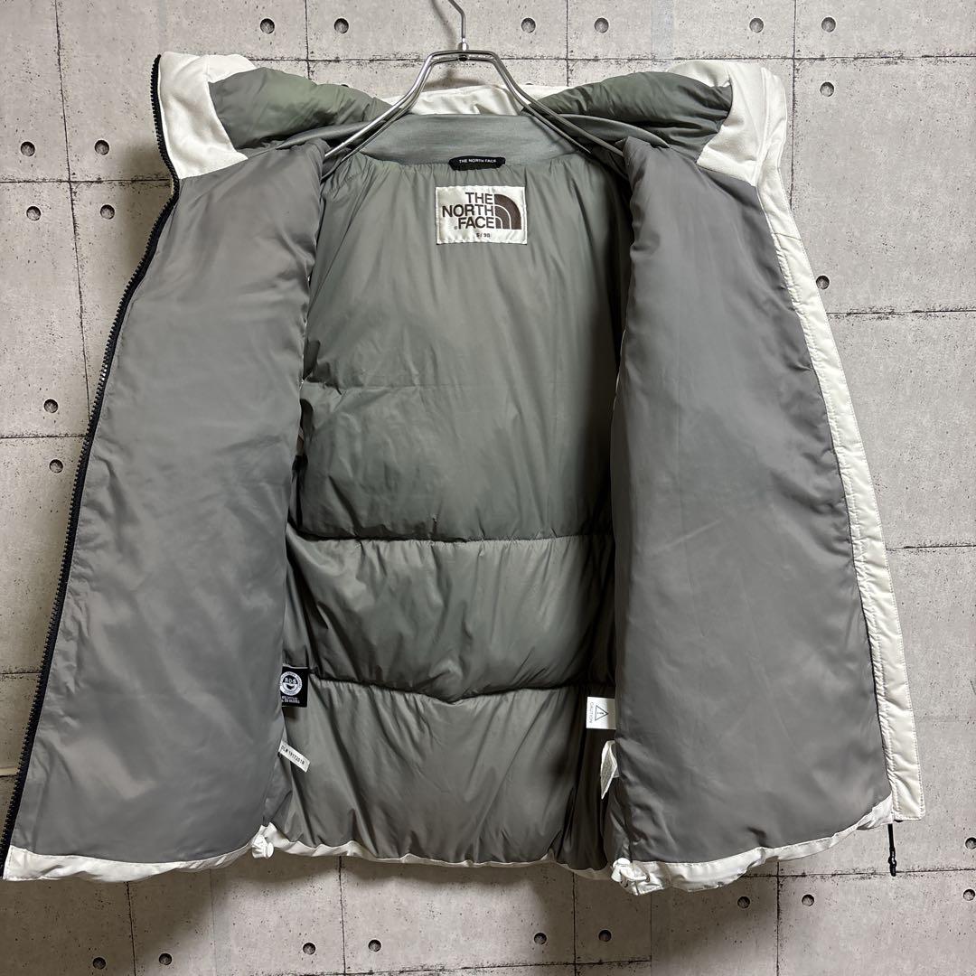 【R.D.Sダウン】ノースフェイス フード付きダウンベスト ホワイト