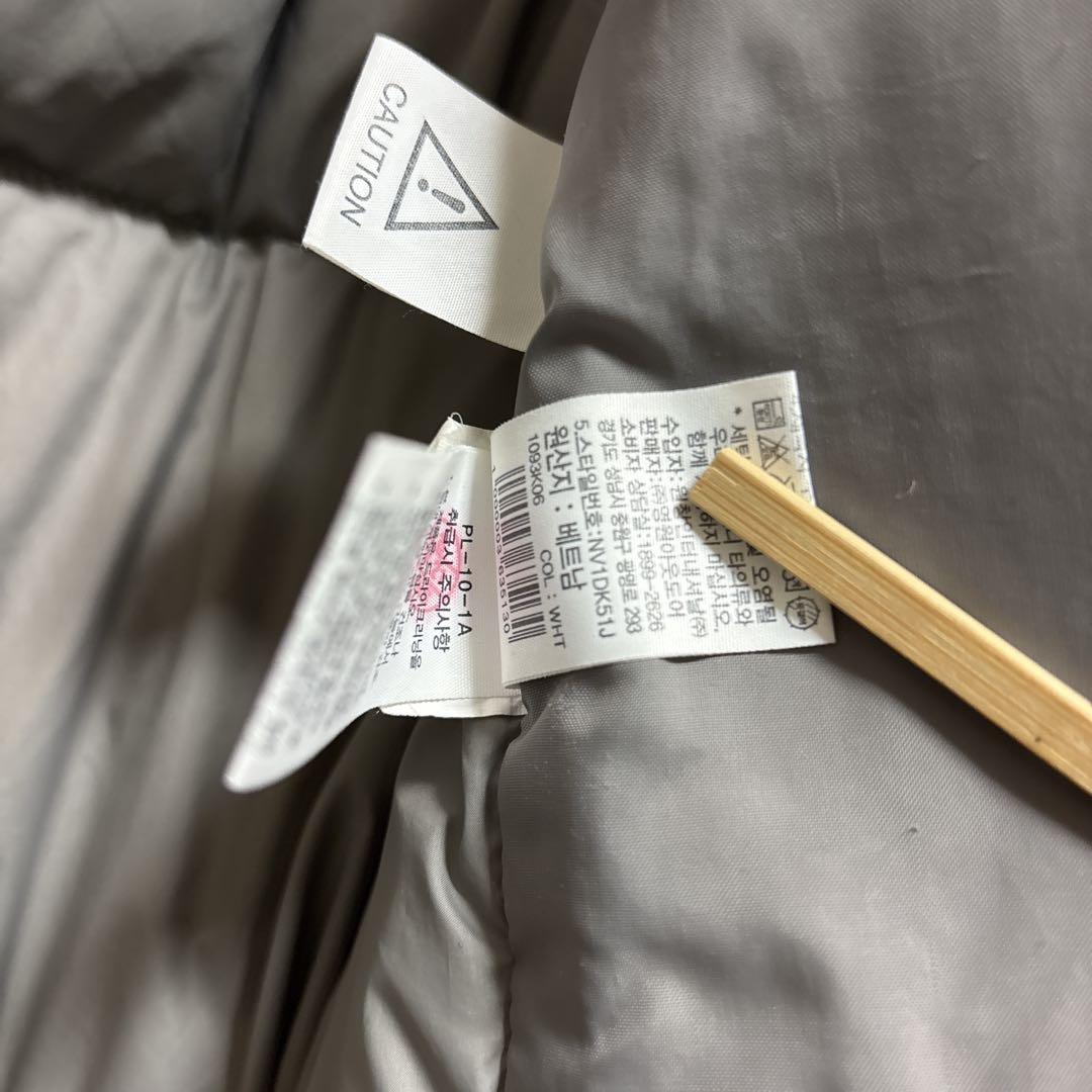 【R.D.Sダウン】ノースフェイス フード付きダウンベスト ホワイト