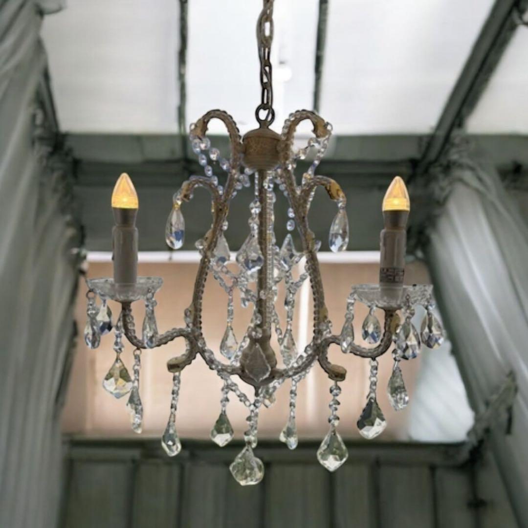 ① クリスタル シャンデリア ３灯 遠藤照明 店舗什器 キャンドル