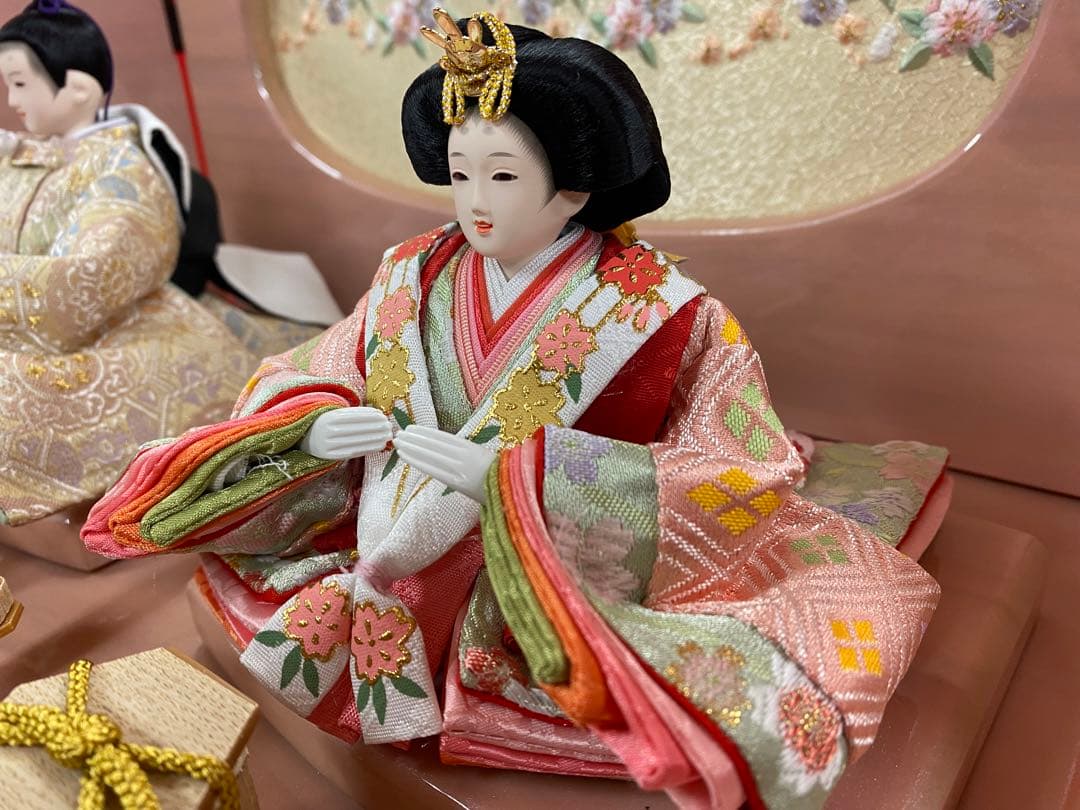 東京久月　五人飾り収納用三段セット・間口約５０×奥行約４３×高さ約５６㎝