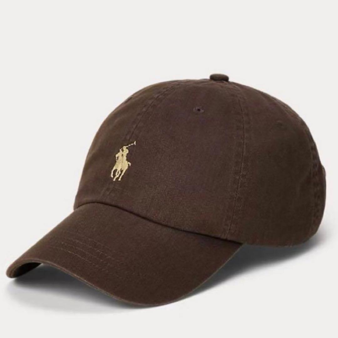 新品タグ付　POLO ポロラルフローレン　キャップ　ブラウン　ホワイトベージュ茶